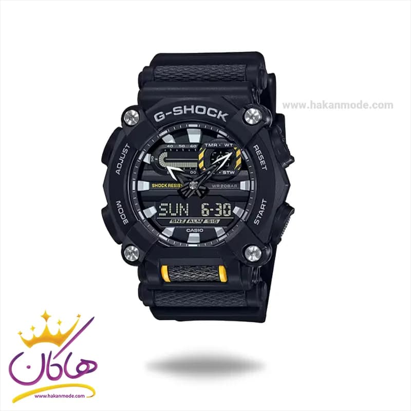 ساعت جی شاک کاسیو مردانه دو زمانه مشکی GA-900-1DR