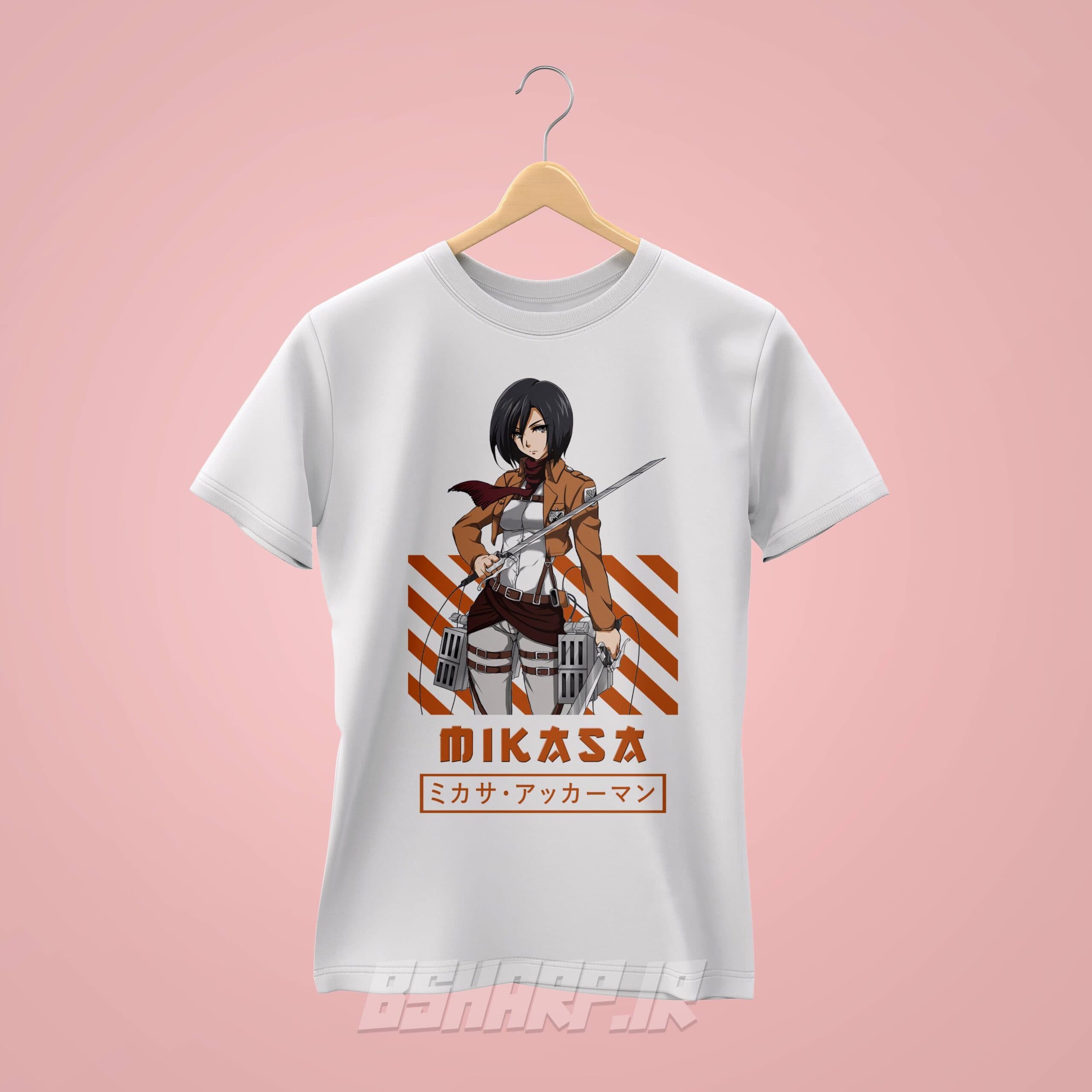 تیشرت Attack on Titan طرح Mikasa — تصویر ۲