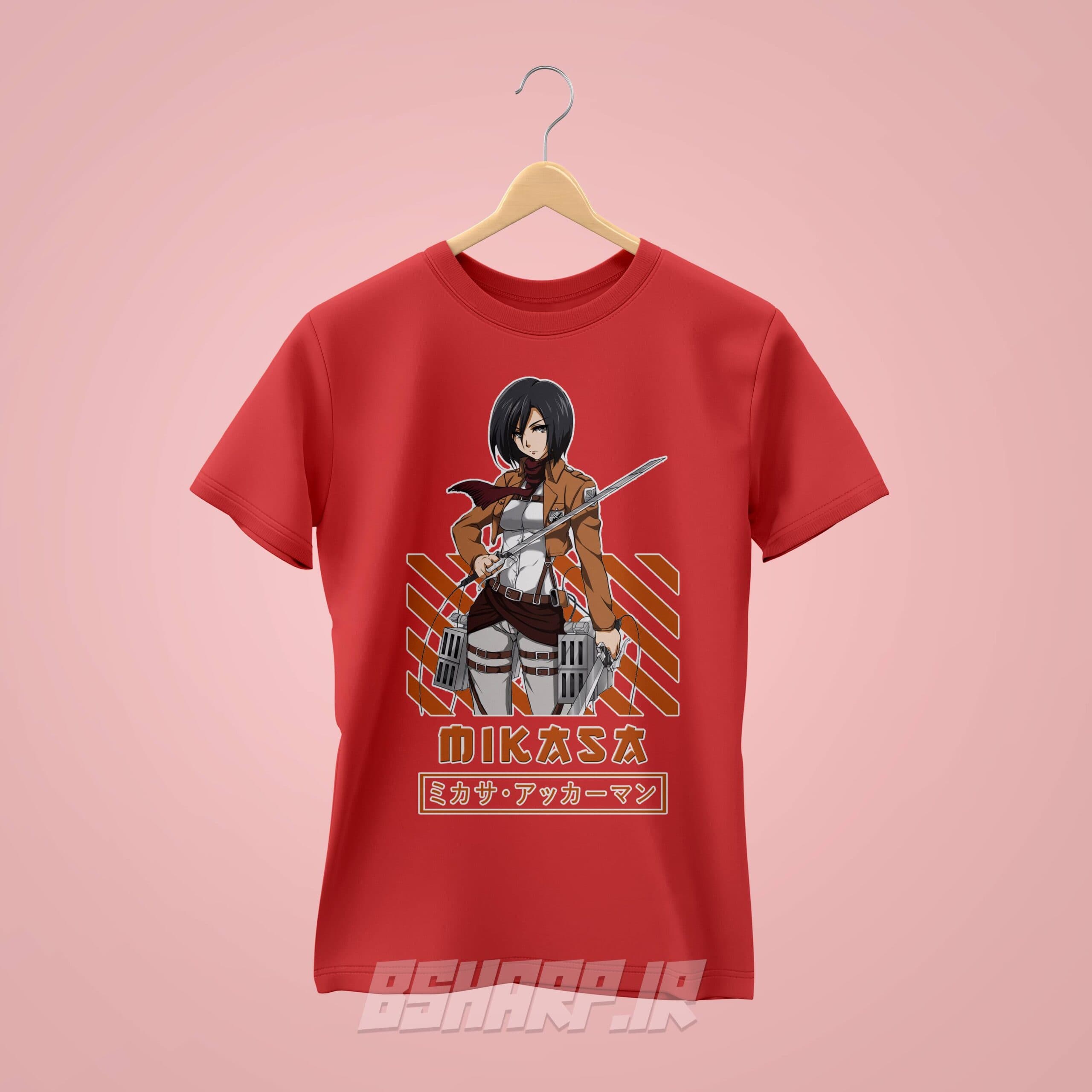 تیشرت Attack on Titan طرح Mikasa — تصویر ۳
