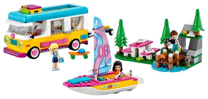 لگو Forest Camper Van and Sailboat سری فرندز کد 41681 — تصویر ۲