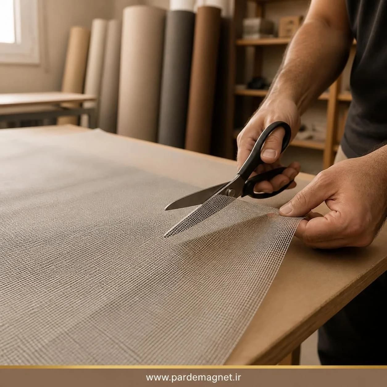 پرده توری مگنتی عرض 295 ارتفاع 390 سانتی متر با مگنت یکسره | ارسال رایگان | پرده توری مغناطیسی — تصویر ۲