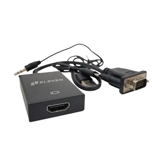 تبدیل کابلی یک VGA و SOUND نری به یک HDMI مادگی مدل eleven CV1000 — تصویر ۲
