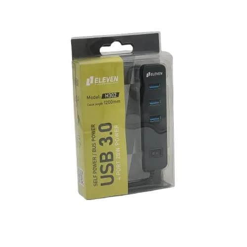 هاب یو‌ اس‌ بی چهار پورت ایلون مدل eleven H302 USB — تصویر ۳