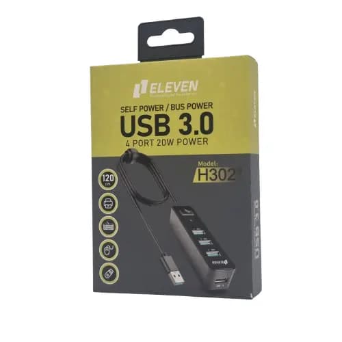 هاب یو‌ اس‌ بی چهار پورت ایلون مدل eleven H302 USB