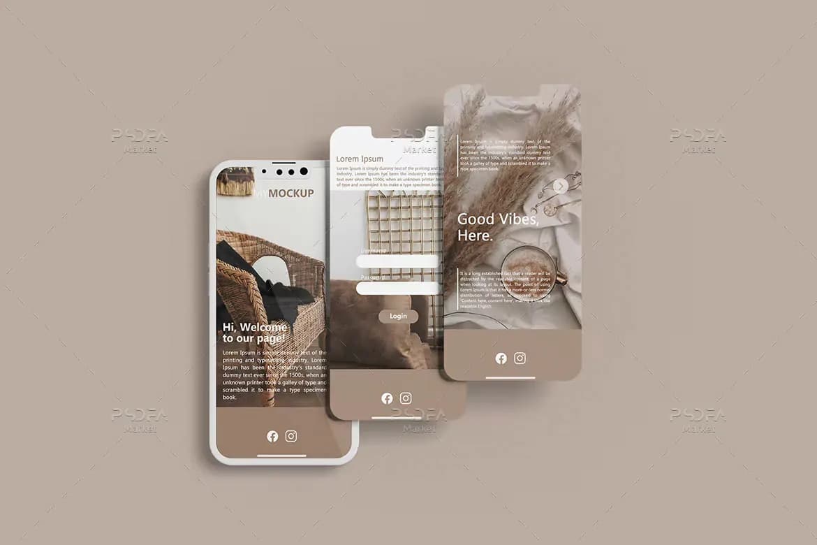 موکاپ نمایشگر موبایل و اسمارت فون — تصویر ۲