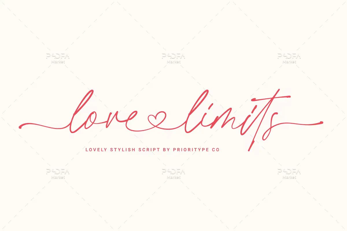فونت سرهم رمانتیک و عاشقانه Love Limits