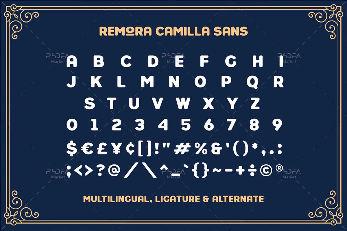 فونت رترو و کلاسیک Remora Camilla — تصویر ۸