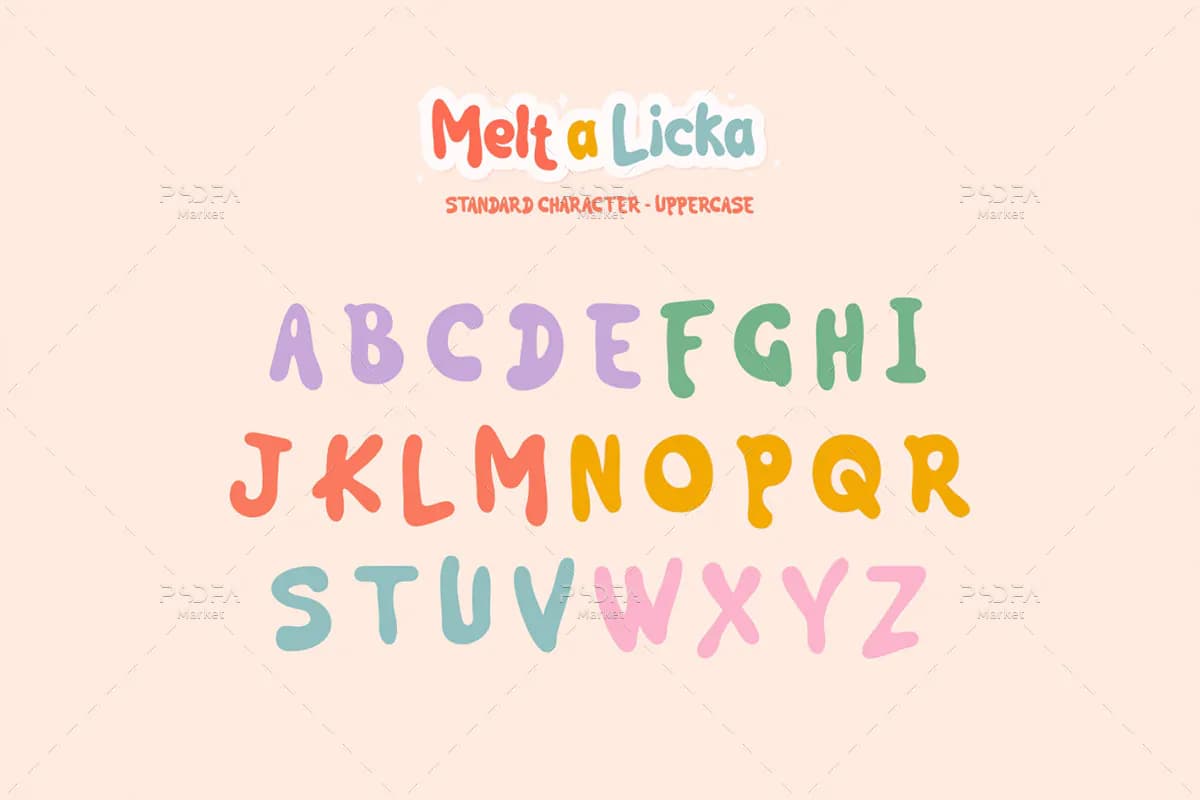 فونت فان و جالب کودکانه Melt a licka — تصویر ۸
