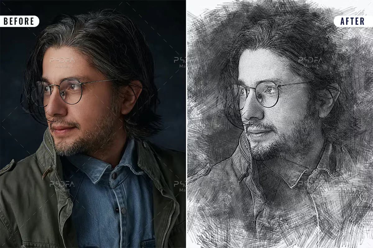 افکت عکس نقاشی فتوشاپ — تصویر ۲