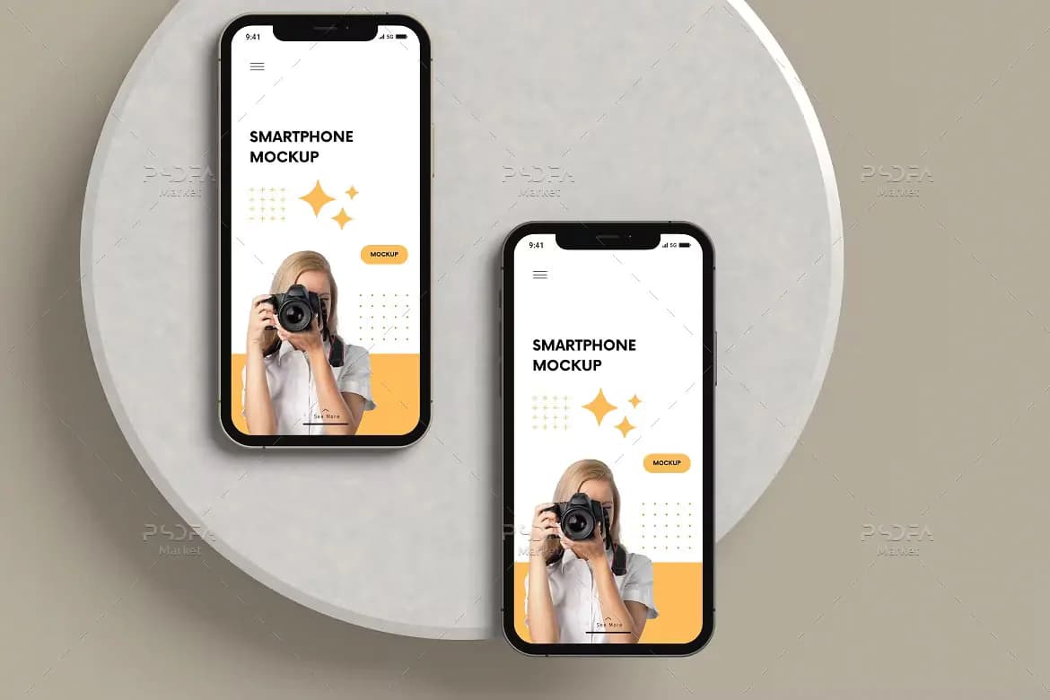 موکاپ اسمارت فون و گوشی موبایل — تصویر ۵