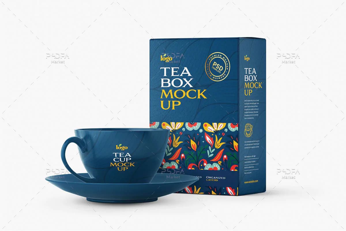18 موکاپ پاکت بسته بندی چای — تصویر ۶