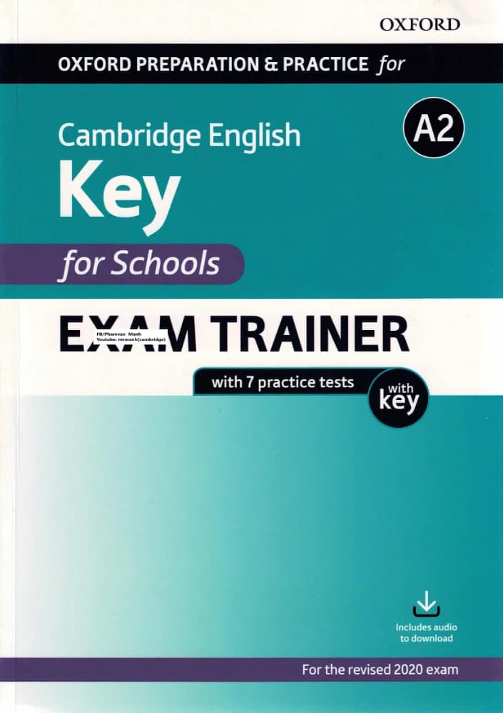 کتاب تمرین‌کننده آزمون A2 Key برای مدارس (A2 Key for Schools Exam Trainer) نسخه انگلیسی PDF | نامشخص