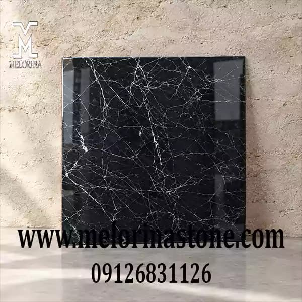 سنگ مرمریت مشکی نجف آباد 40×40 کد RAN-01 — تصویر ۲
