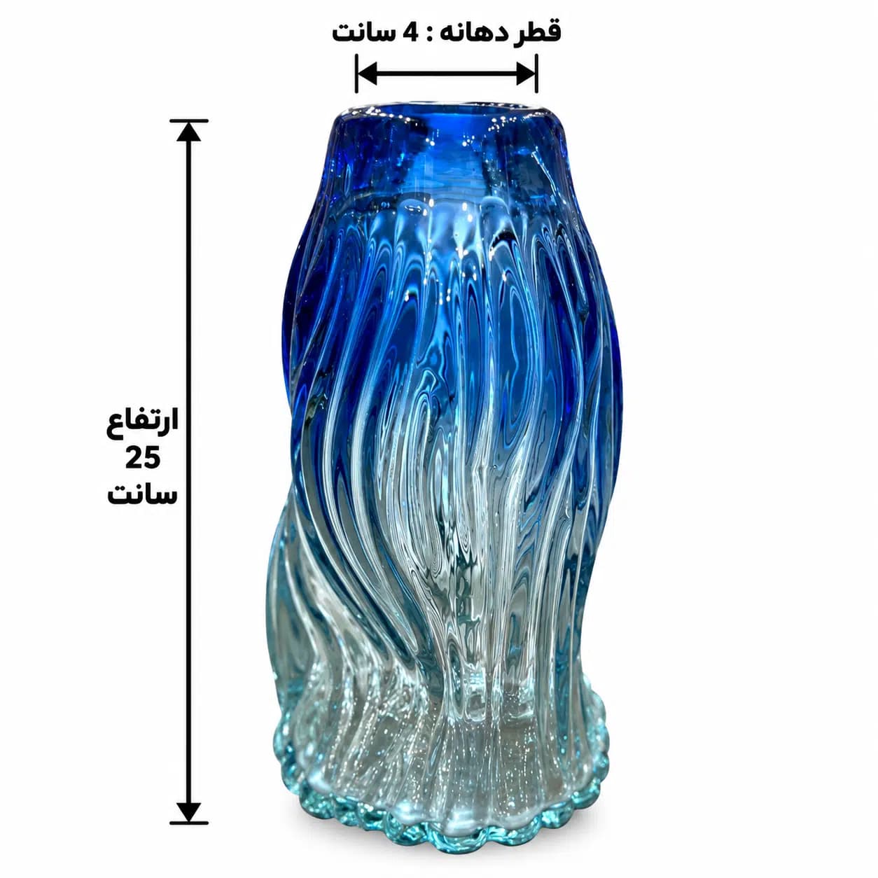 گلدان شیشهای دکوری رومیزی مدل بلوط — تصویر ۳
