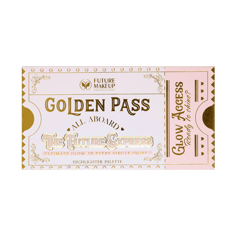 پالت هایلایتر ۸ رنگ گلدن پس فیوچر میکاپ FU7201 | FUTURE MAKEUP Golden Pass Highlighter Palette — تصویر ۲