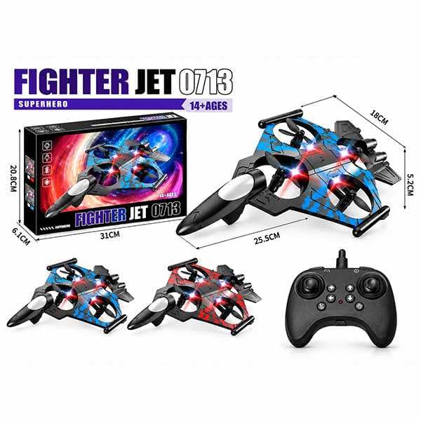 هواپیمای کنترلی شارژی طرح جت جنگنده Fighter Jet 0713 مدل چهار ملخه — تصویر ۶