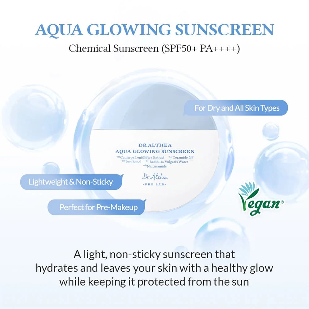 ضد آفتاب بدون رنگ SPF50 دکتر آلتیا مدل Aqua Glowing — تصویر ۶