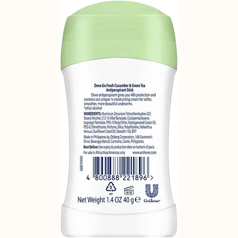 دئودورانت (مام) ضد تعریق 48 ساعته خیار و چای سبز داو مدل go fresh — تصویر ۲