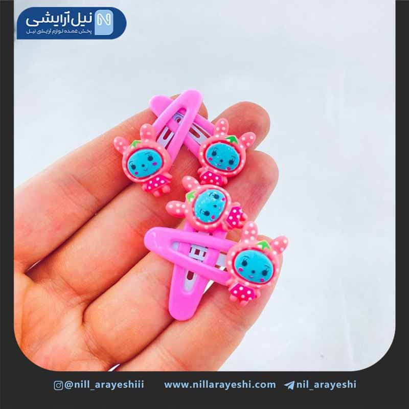 گیره مو فشاری ( تق تقی ) کارتی طرح خرگوش چهل عددی کد 12 — تصویر ۳