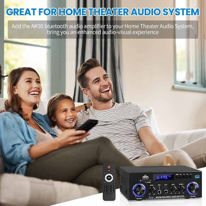 آمپلی فایر AK50 HiFi با بلوتوث تقویت کننده صوتی استریو — تصویر ۸