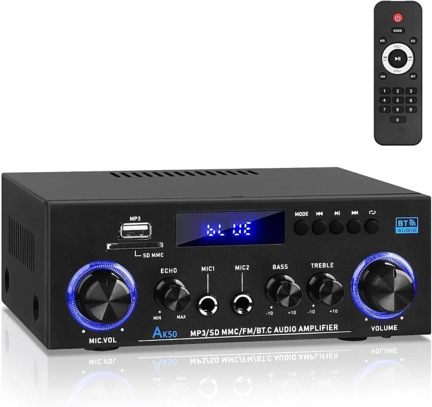 آمپلی فایر AK50 HiFi با بلوتوث تقویت کننده صوتی استریو