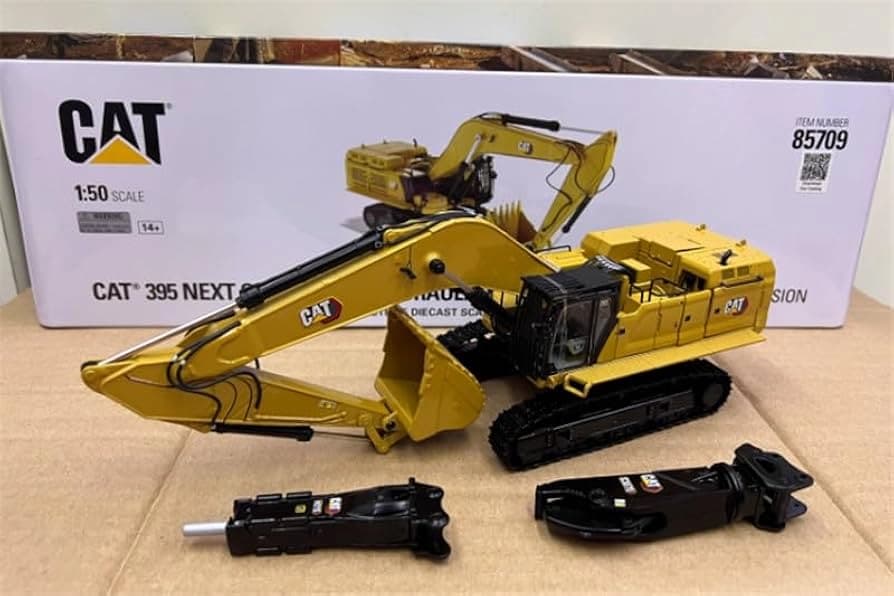 ماکت بیل مکانیکی کاترپیلار CAT 395 GP دایکست مسترز 85709 با دو ابزار اضافی | مقیاس 1:50 — تصویر ۶