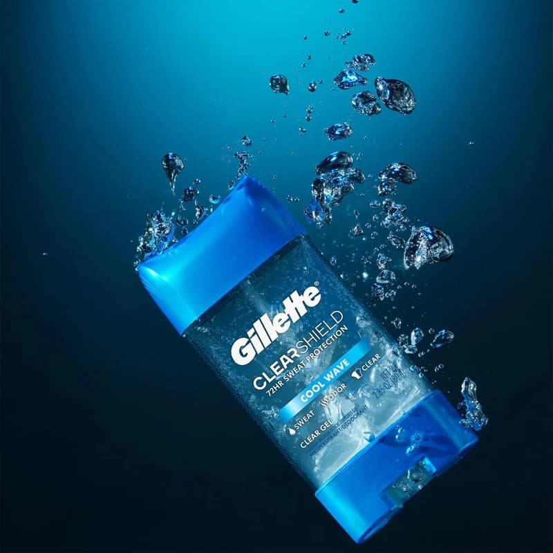 ژل مام شفاف ضد تعریق ژیلت مدل CLEAR SHIELD Cool Wave وزن 108 گرم — تصویر ۲