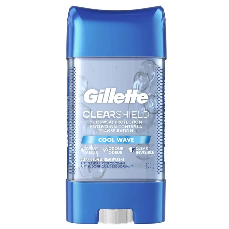 ژل مام شفاف ضد تعریق ژیلت مدل CLEAR SHIELD Cool Wave وزن 108 گرم