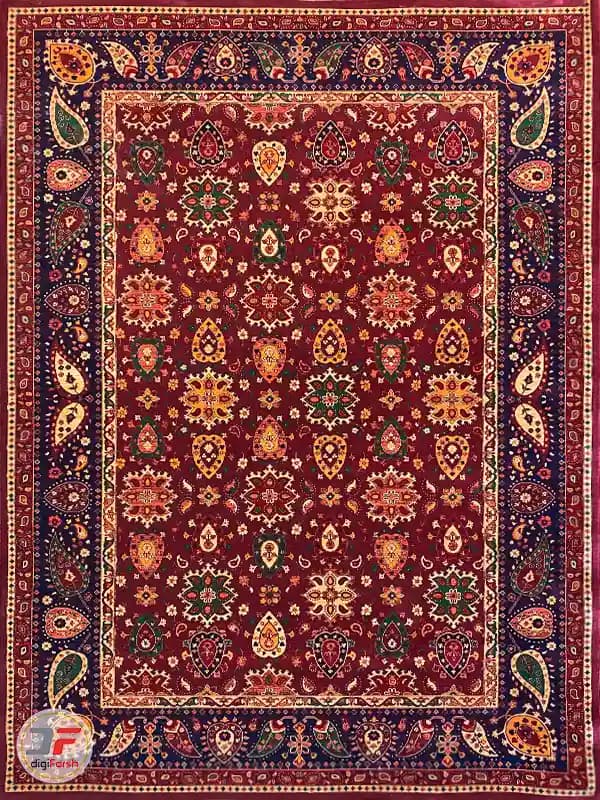 فرش ماشینی لاکی 700 شانه با بهترین الیاف کد 771084 — تصویر ۲