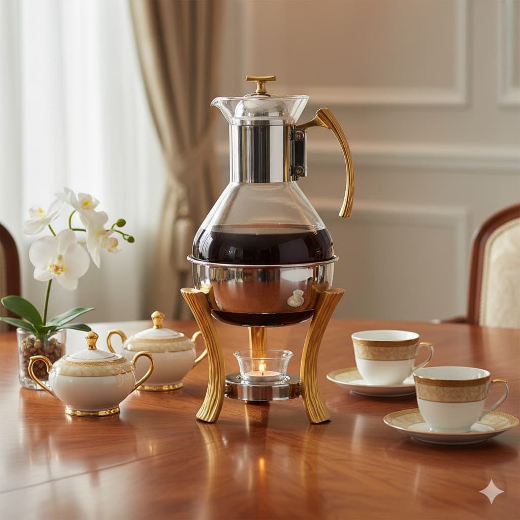 قهوه خوری وارمردار طلایی خارجی یونیک کد 3860