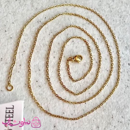 گردنبند ماه تولد اردیبهشت برج ثور (Taurus) استیل طلایی مشکی (ظریف) کد 130 — تصویر ۲