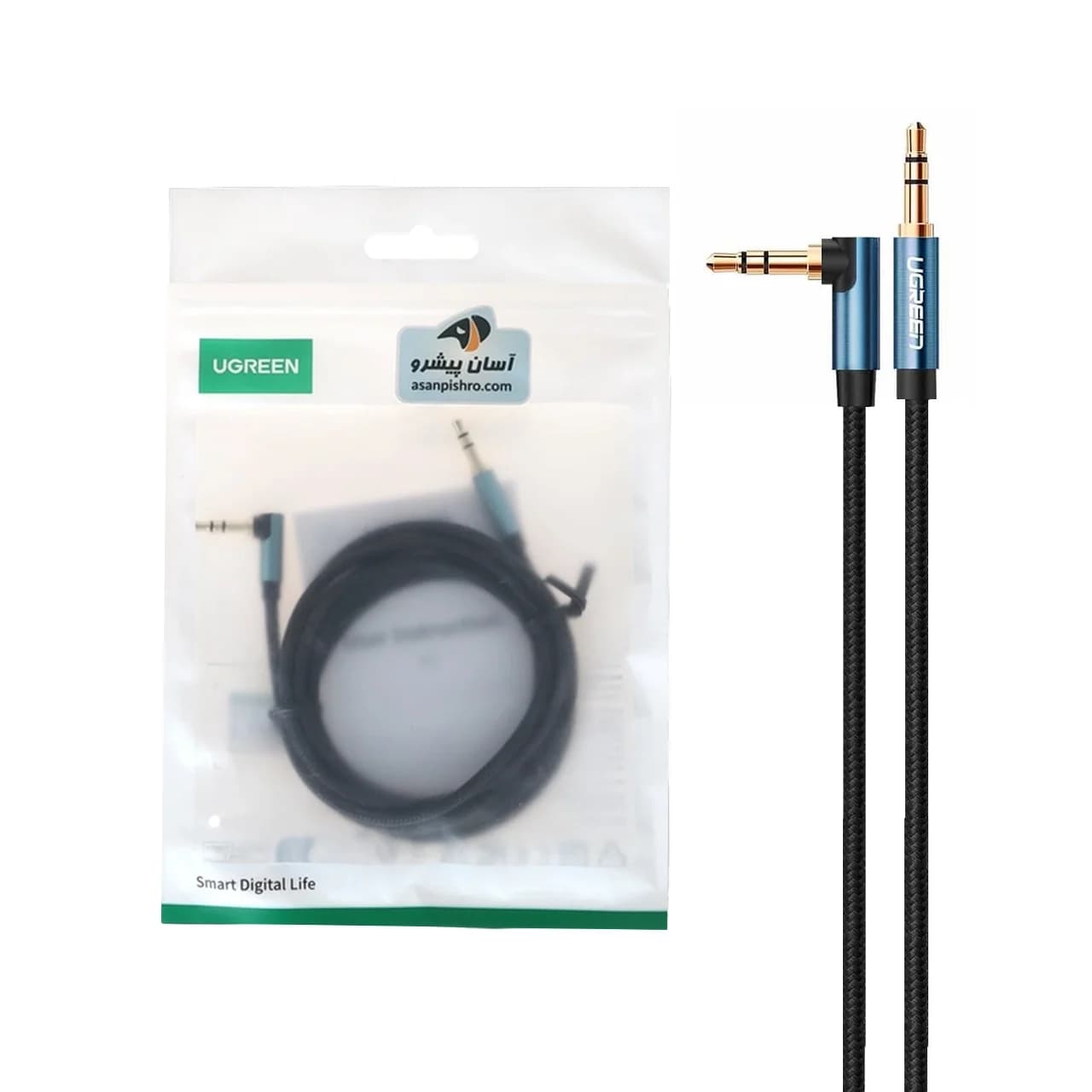 کابل یک و نیم متری UGREEN Aux مدل 60180 – مشکی(60180)