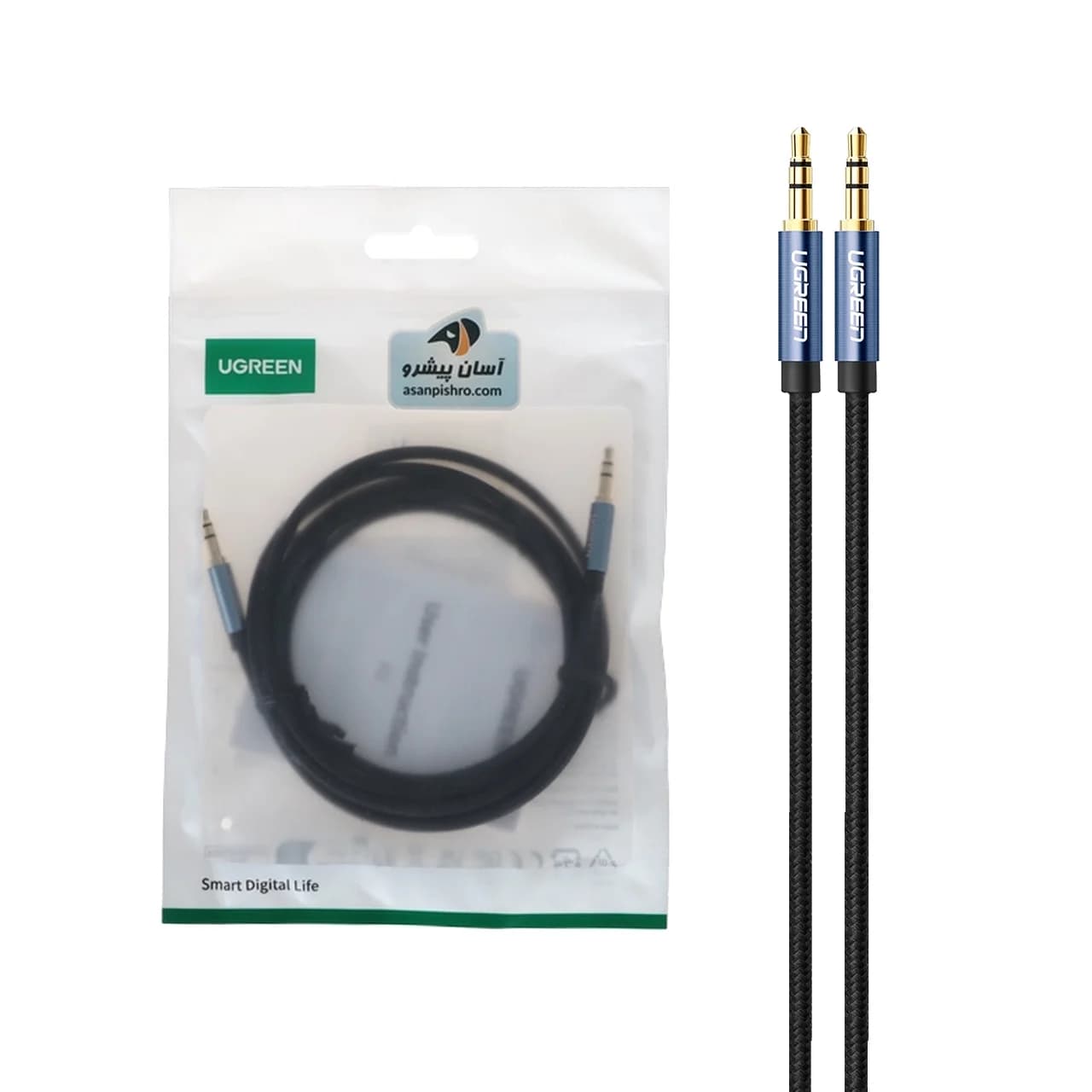 کابل یک و نیم متری UGREEN Aux مدل 10686 – مشکی(10686)
