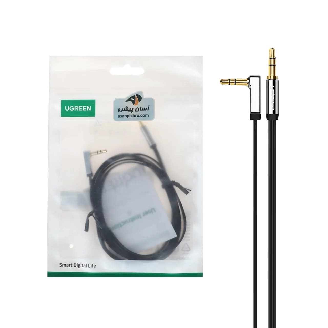 کابل یک و نیم متری UGREEN Aux مدل AV119 – مشکی(10598)