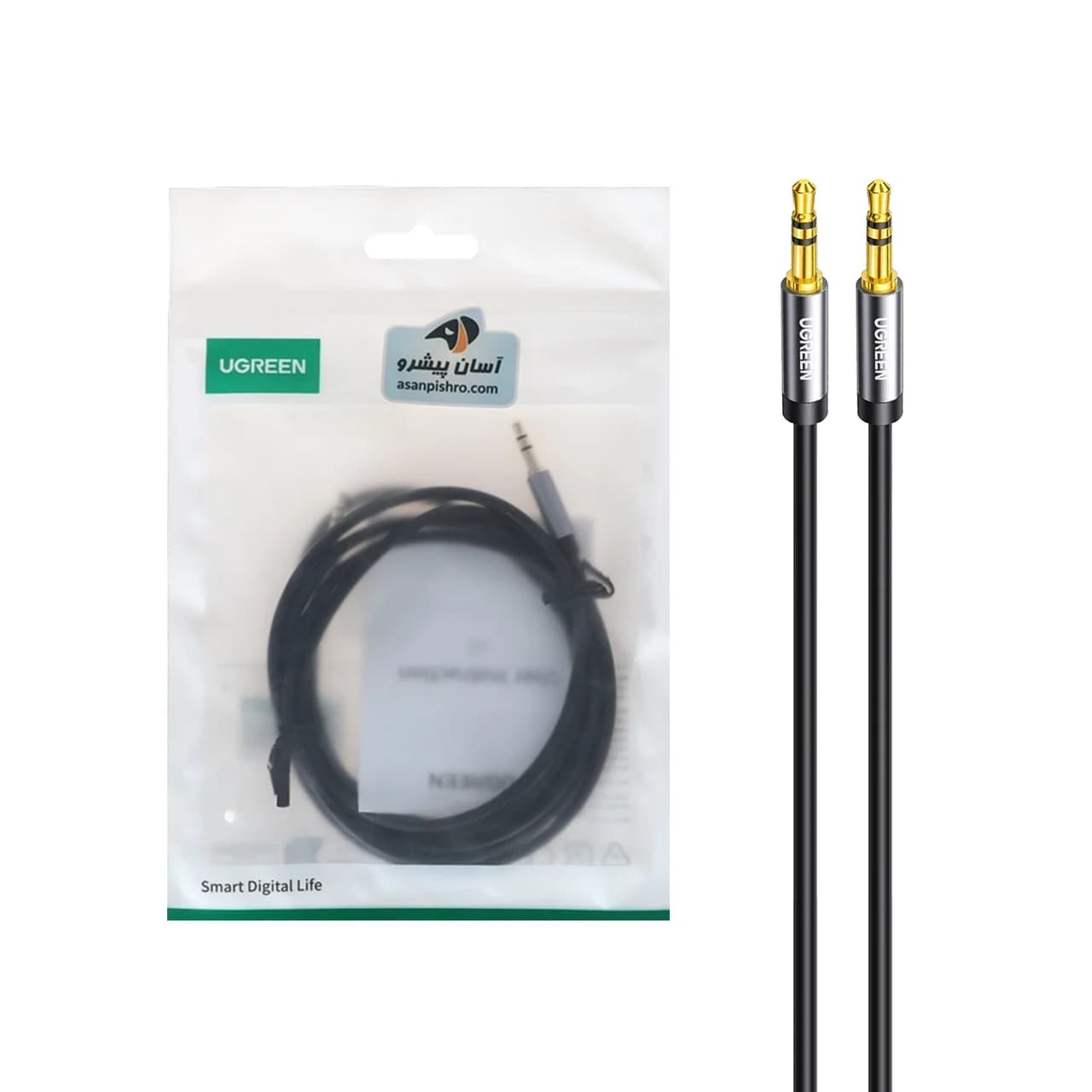 کابل یک و نیم متری UGREEN Aux مدل 10734 – مشکی(10734)