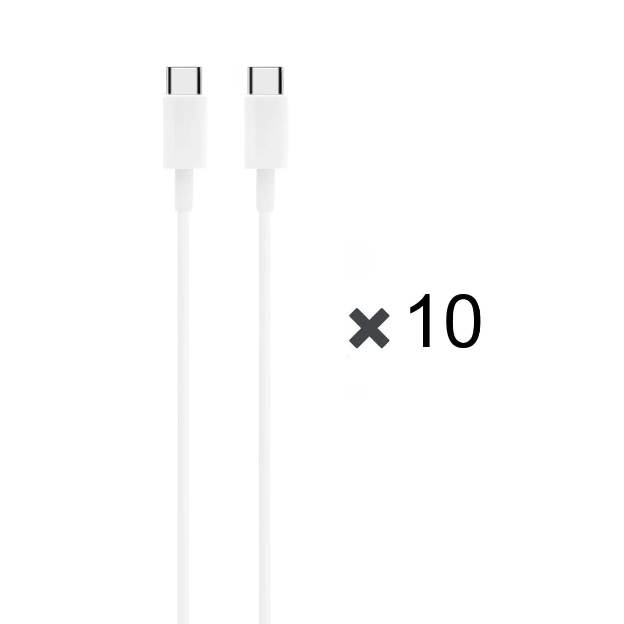 کابل شارژ Type-C To Type-C – سفید (پک 10 عددی) – SMO