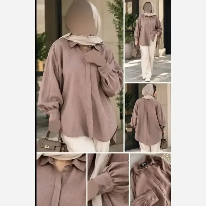 شومیز زنانه مدل مدادرنگی جنس وال اسلپ سایز 36 تا 46 — تصویر ۵