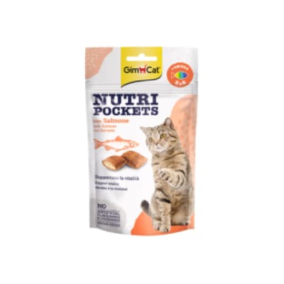 تشویقی مغزدار گربه نوتری پاکت جیم کت طعم سالمون (Nutri Pockets Salmon)