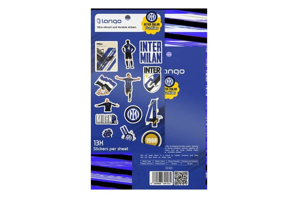 استیکر 13 تکه طرح اینتر میلان (Inter Milan)
