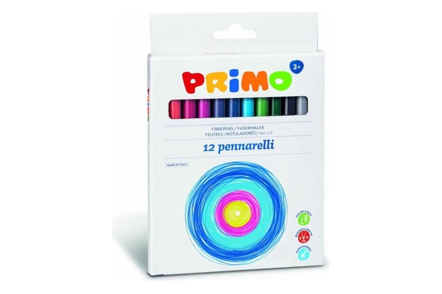 ماژیک نقاشی 12 رنگ قابل شستشو جعبه مقوایی PRIMO