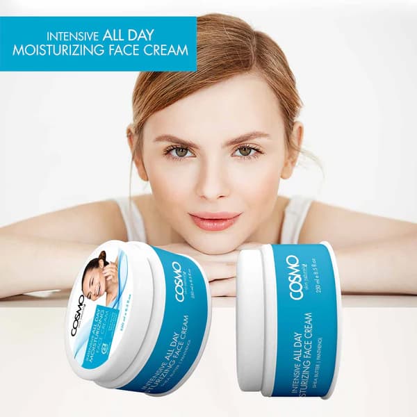کرم صورت مرطوب کننده قوی 24 ساعته 250 میل کازمو -FACE CREAM — تصویر ۲