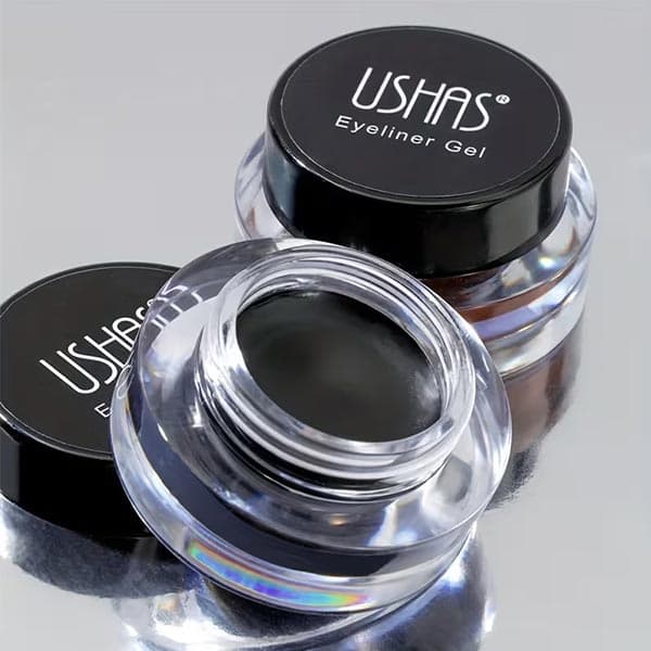پک خط چشم ژله ای دو قلو یوشاس (USHAS black & Brown Eyeliner Gel Long Lasting Waterproof) — تصویر ۴
