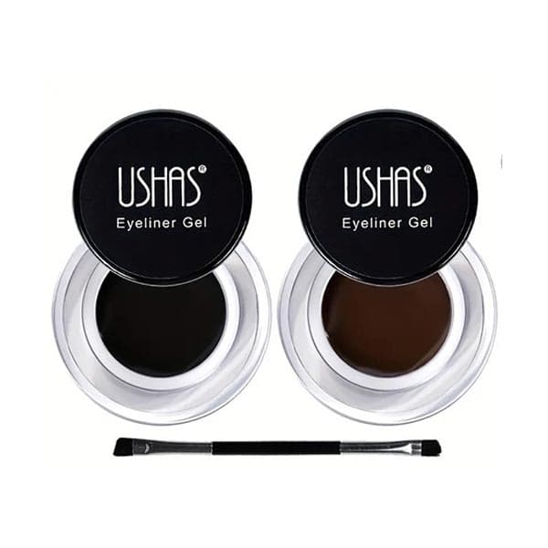 پک خط چشم ژله ای دو قلو یوشاس (USHAS black & Brown Eyeliner Gel Long Lasting Waterproof)