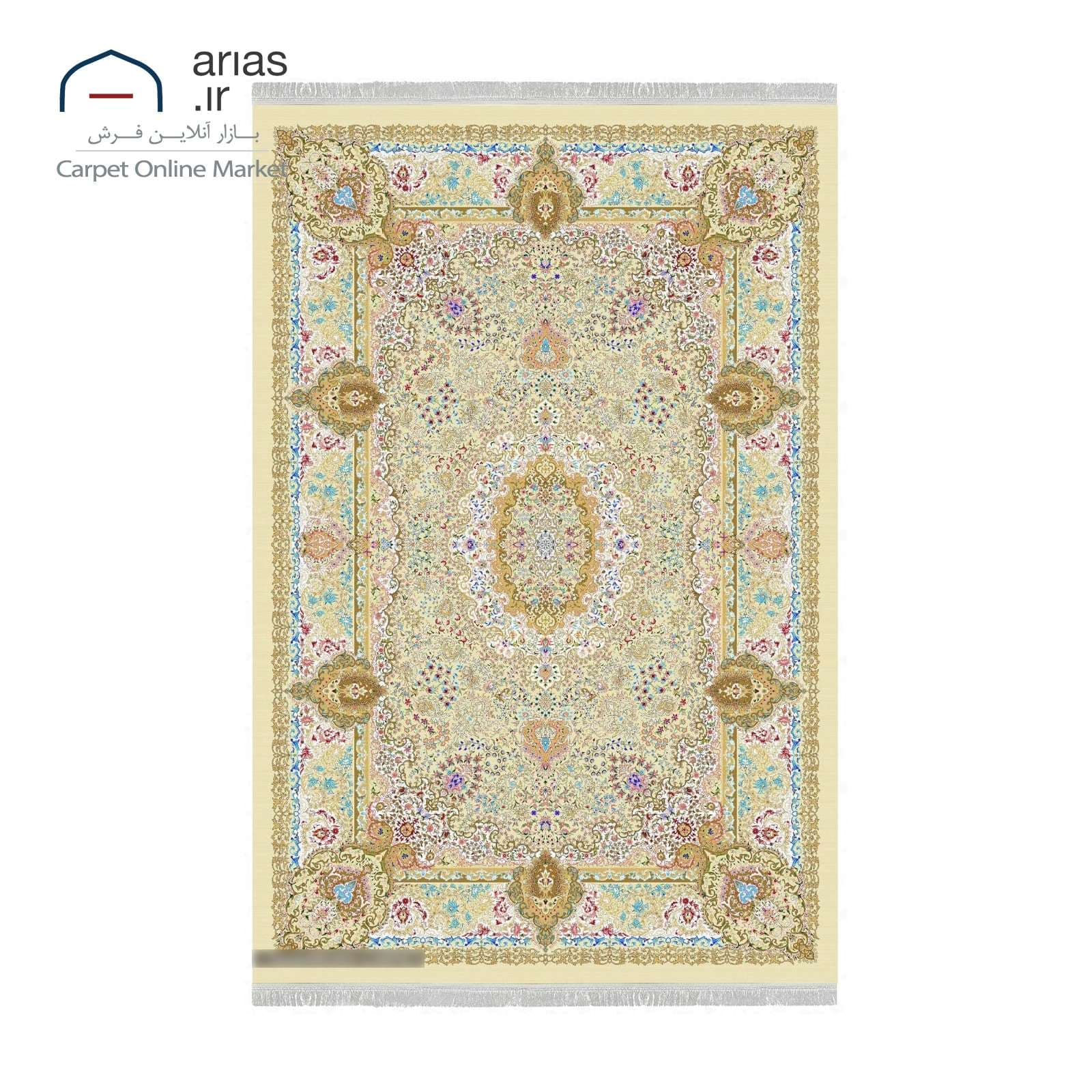 فرش ماشینی کلاسیک آریاس طرح آیلار 1700 شانه کد M30006