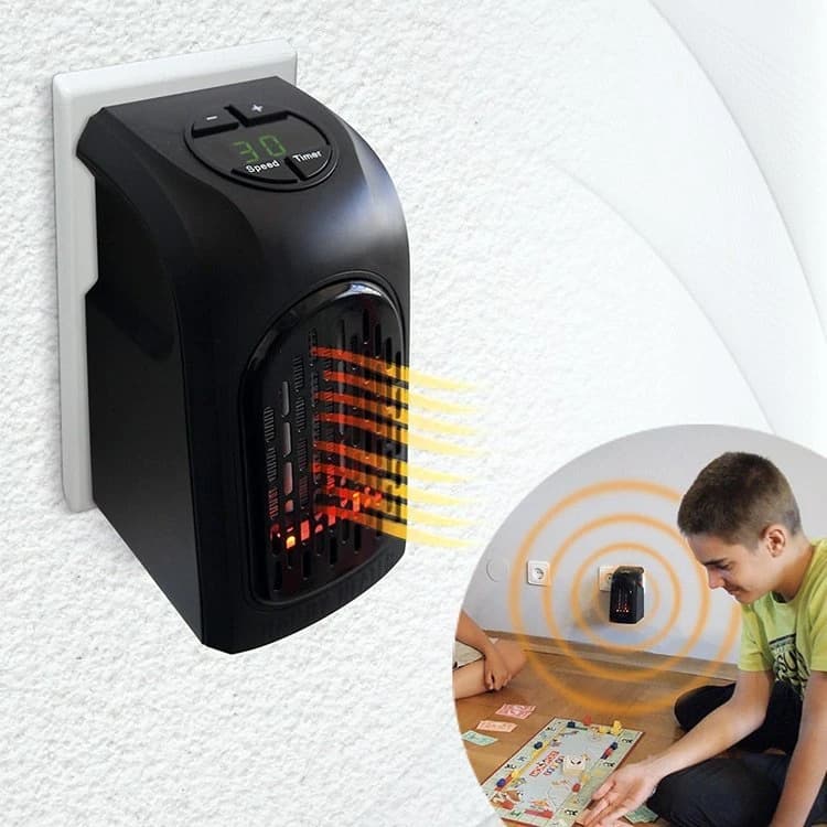 فن هیتر مسافرتی کم مصرف 400W دیواری (بخاری دیواری) | Plug-In Handy Heater – Mini Electric|هیتر برقی فن دار Handy Heater — تصویر ۴
