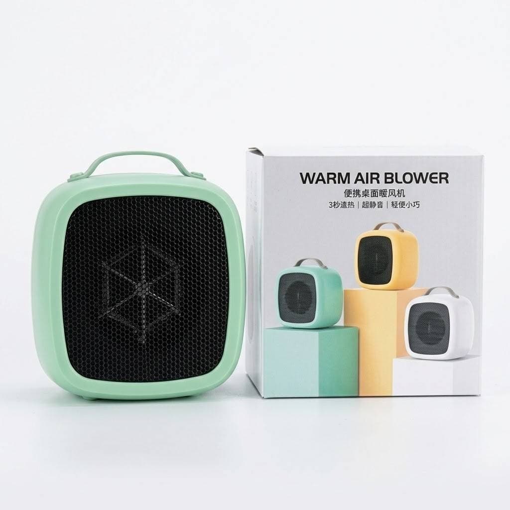 هیتر برقی رومیزی رنگی مدل warm air blower | بخاری برقی کوچک و کاربردی — تصویر ۳