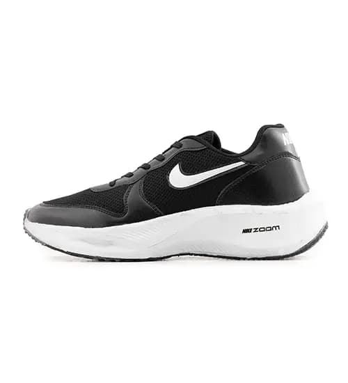 کفش مردانه اسپرت چرم مصنوعی مشکی سفید Nike