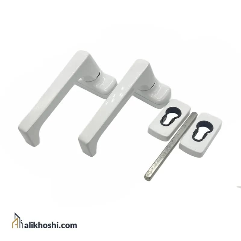 دستگیره تک زبانه سفید آلاکس دربی دو تکه مدل کاتلاس