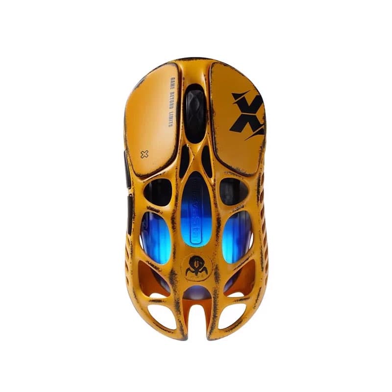 ماوس گیمینگ بی سیم گراواستار مدل Mercury X Battle Worn-Yellow Special Edition