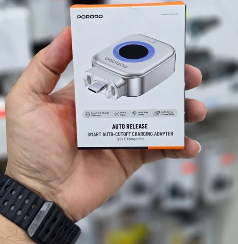 آداپتور قطعکن هوشمند شارژ Porodo مدل Auto Release (PD20ACCS) — تصویر ۳